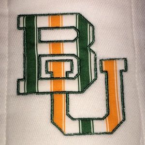 Baylor BU Appliqué Baby Burp Cloth